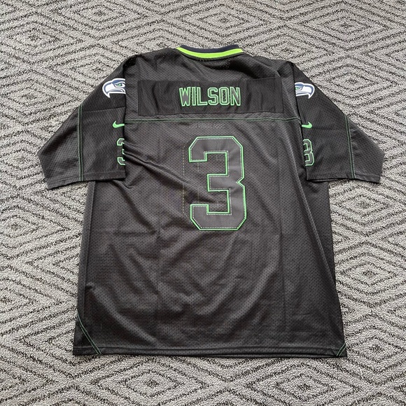 Seattle Seahawks Russell Wilson NFL Stitched Alternate Jersey #3 Size 48 RARE - Picture 2 of 5
